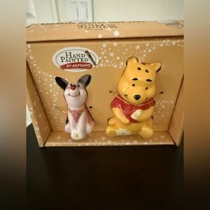 Disney Winnie the Pooh Salt and Pepper Shaker Set - Yellow, Red, Pink
